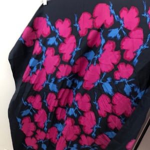 Banana Republic navy floral 100% silk scarf